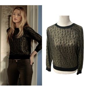 ASO Serena Van Der Woodsen Gossip Girl Shimmery Barney’s Sweater